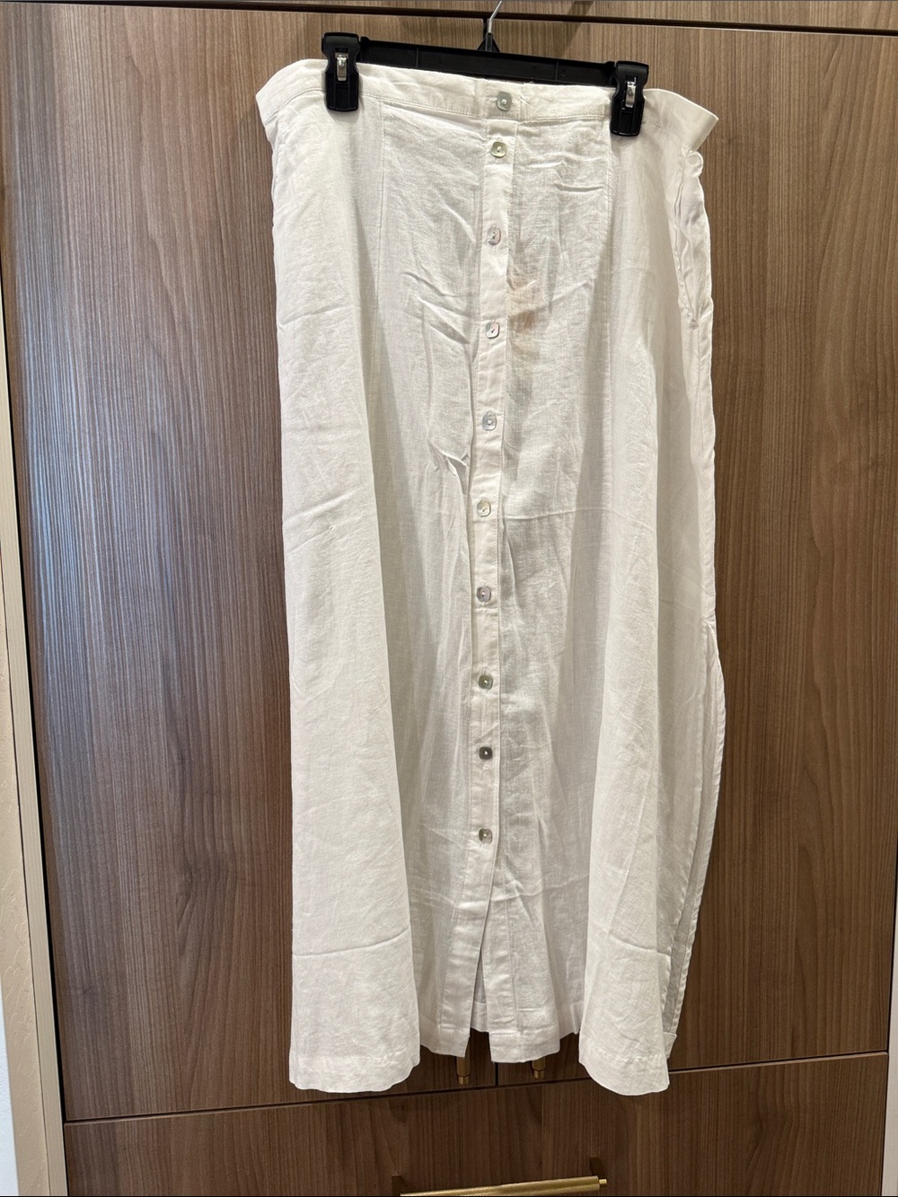 C&C California White Button-Front Maxi Skirt
